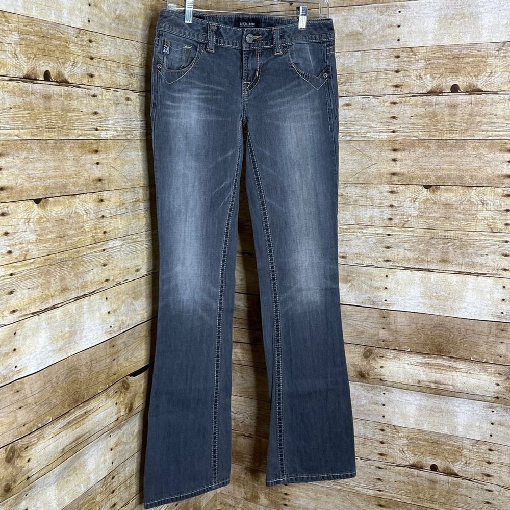 MEK SARDINIA DENIM JEANS BUCKLE LOW RISE CASUAL CLASSIC WESTERN BOOTCUT JEANS